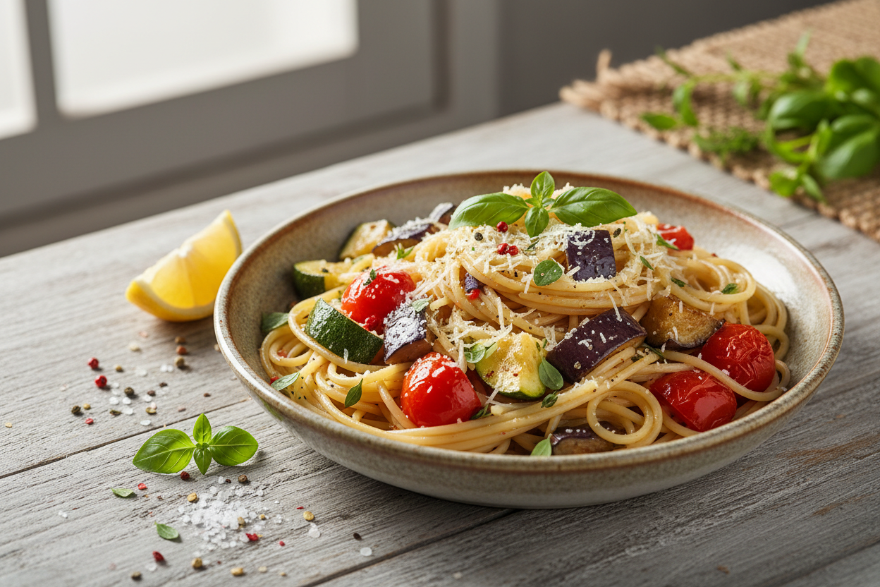 Spaghetti mit Gemüse