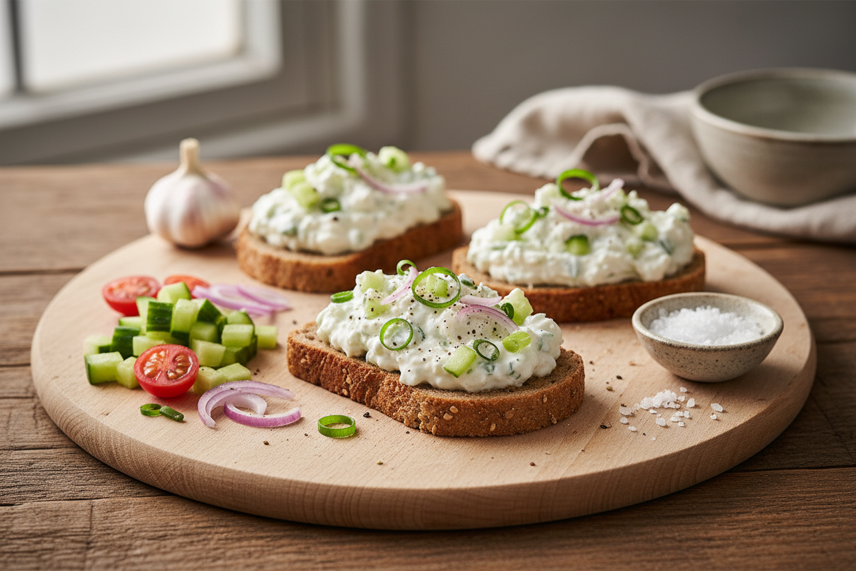 Tzaziki auf Vollkornbrot